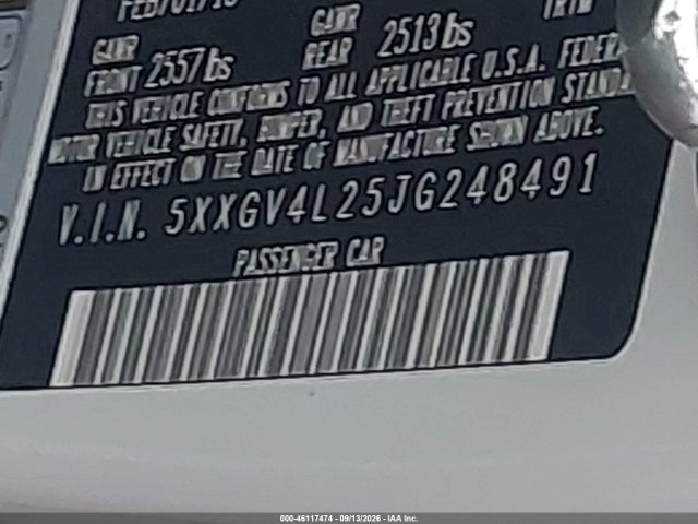 Продажа на аукционе авто 2018 Kia Optima Sx Turbo, vin: 5XXGV4L25JG248491, номер лота: 46117474