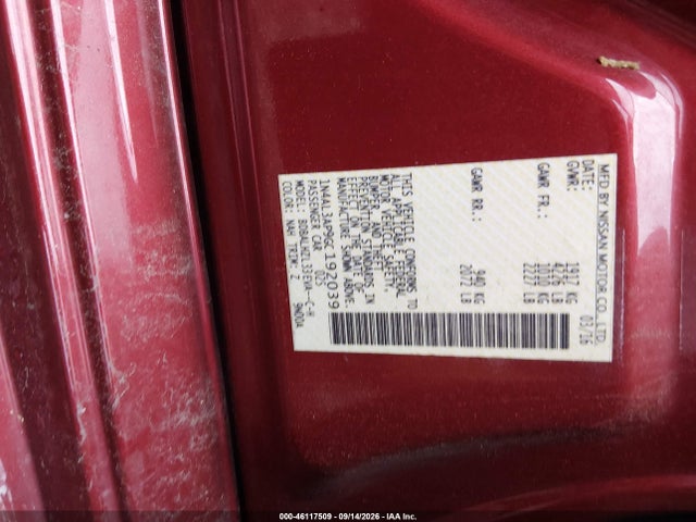 Aukcja sprzedaży 2016 Nissan Altima 2.5 Sr, vin: 1N4AL3AP9GC192039, numer aukcji: 46117509