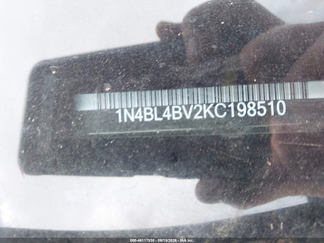 46117538 :رقم المزاد ، 1N4BL4BV2KC198510 vin ، 2019 Nissan Altima 2.5 S مزاد بيع