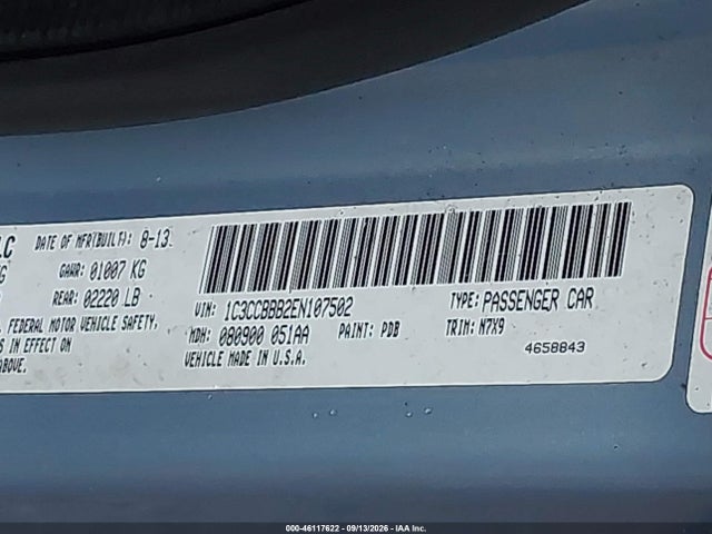 Aukcja sprzedaży 2014 Chrysler 200 Touring, vin: 1C3CCBBB2EN107502, numer aukcji: 46117622