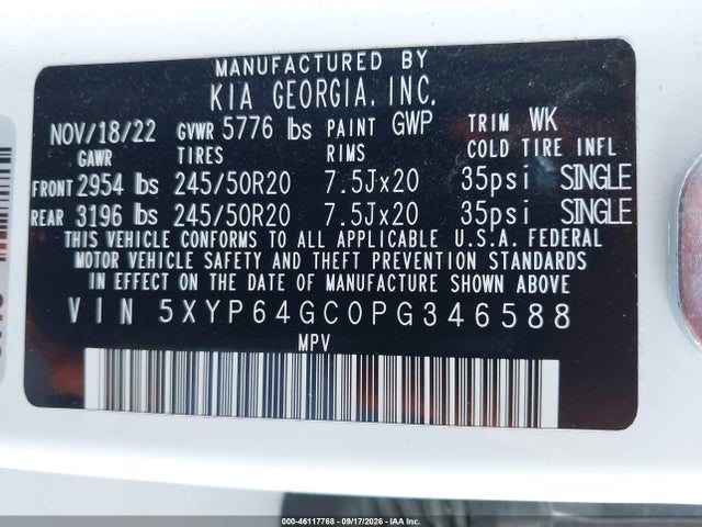 KIA Telluride S 2023 5XYP64GC0PG346588 Image 9