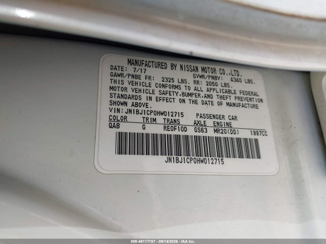 JN1BJ1CP0HW012715 Nissan Rogue Sport Sv