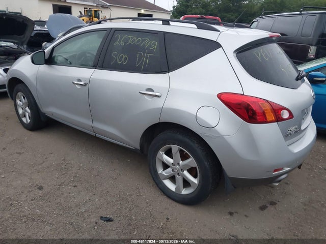 2009 Nissan Murano Sl მანქანა იყიდება აუქციონზე, vin: JN8AZ18W69W128492, აუქციონის ნომერი: 46117824