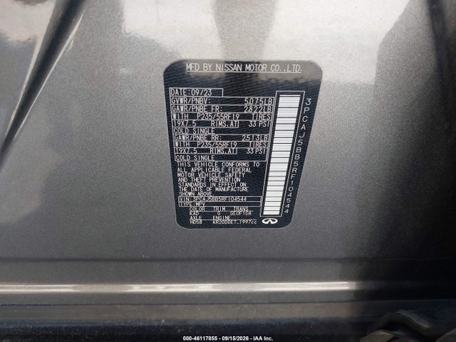Aukcja sprzedaży 2024 Infiniti Qx50 Luxe Awd, vin: 3PCAJ5BB5RF104544, numer aukcji: 46117855