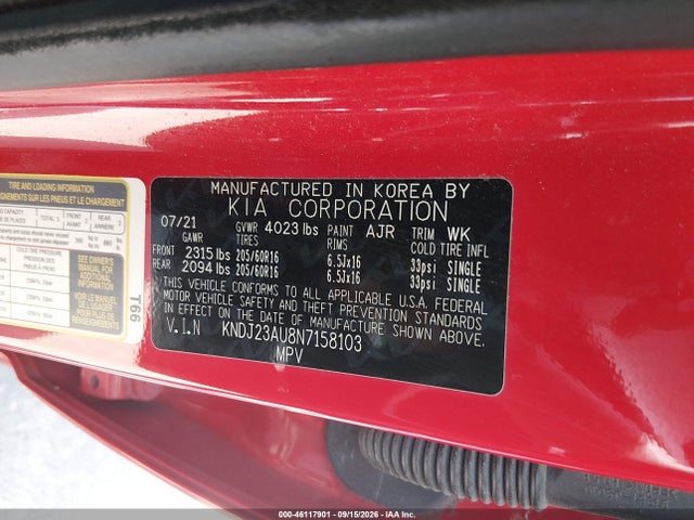 KIA SOUL LX 2022 KNDJ23AU8N7158103 Image 9