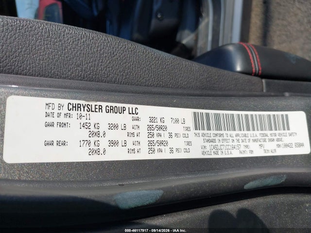 Aukcja sprzedaży 2012 Dodge Durango R/t, vin: 1C4SDJCT1CC164157, numer aukcji: 46117917