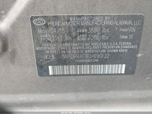 Продажа на аукционе авто 2016 Hyundai Elantra Value Edition, vin: 5NPDH4AE8GH690122, номер лота: 46117955