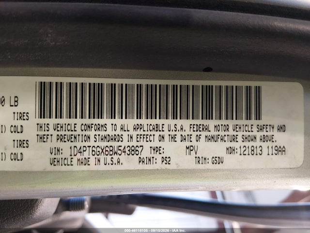 Продаж на аукціоні авто 2011 Dodge Nitro Detonator, vin: 1D4PT6GX6BW543867, номер лоту: 46118105