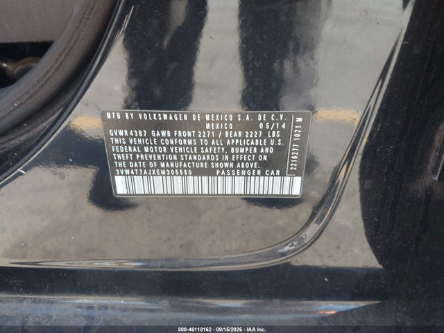 Продажа на аукционе авто 2014 Volkswagen Jetta Gli Edition 30, vin: 3VW4T7AJXEM305550, номер лота: 46118162