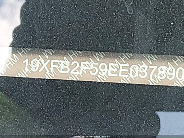 46118230 :رقم المزاد ، 19XFB2F59EE037890 vin ، 2014 Honda Civic Lx مزاد بيع
