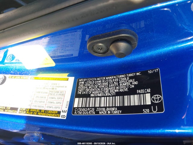 2018 Toyota C-hr Xle მანქანა იყიდება აუქციონზე, vin: NMTKHMBX4JR042171, აუქციონის ნომერი: 46118380
