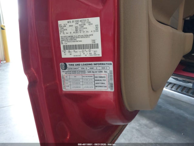 2010 Ford F-150 Fx4/harley-davidson/king Ranch/lariat/platinum/xl/xlt მანქანა იყიდება აუქციონზე, vin: 1FTFW1EV9AFB87482, აუქციონის ნომერი: 46118501
