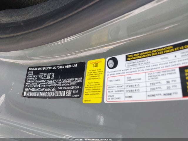 2019 Mini Convertible Cooper მანქანა იყიდება აუქციონზე, vin: WMWWG5C55K3H07901, აუქციონის ნომერი: 46118510