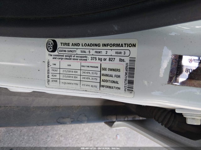 Ford FOCUS SE 2016 1FADP3K21GL213745 Image 9