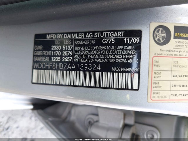 Продаж на аукціоні авто 2010 Mercedes-benz E 350 4matic, vin: WDDHF8HB7AA139324, номер лоту: 46118790