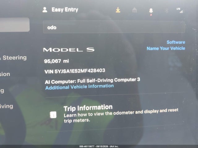 Aukcja sprzedaży 2021 Tesla Model S Long Range Dual Motor All-wheel Drive, vin: 5YJSA1E52MF428403, numer aukcji: 46118877