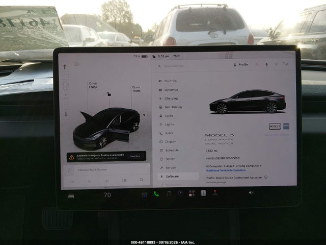 Aukcja sprzedaży 2025 Tesla Model 3 Long Range All-wheel Drive, vin: 5YJ3E1EB8SF060689, numer aukcji: 46118893
