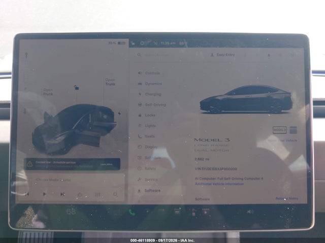 Продажа на аукционе авто 2025 Tesla Model 3 Long Range All-wheel Drive, vin: 5YJ3E1EBXSF950000, номер лота: 46118909