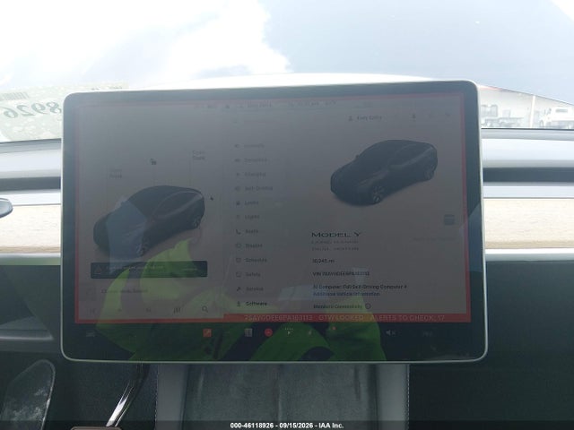46118926 :رقم المزاد ، 7SAYGDEE6PA163113 vin ، 2023 Tesla Model Y Awd/long Range Dual Motor All-wheel Drive مزاد بيع