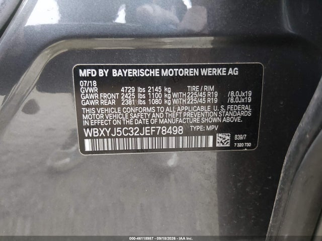 Продаж на аукціоні авто 2018 Bmw X2 Xdrive28i, vin: WBXYJ5C32JEF78498, номер лоту: 46118987