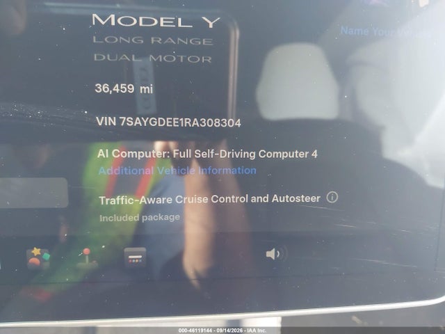 Продаж на аукціоні авто 2024 Tesla Model Y Long Range Dual Motor All-wheel Drive, vin: 7SAYGDEE1RA308304, номер лоту: 46119144