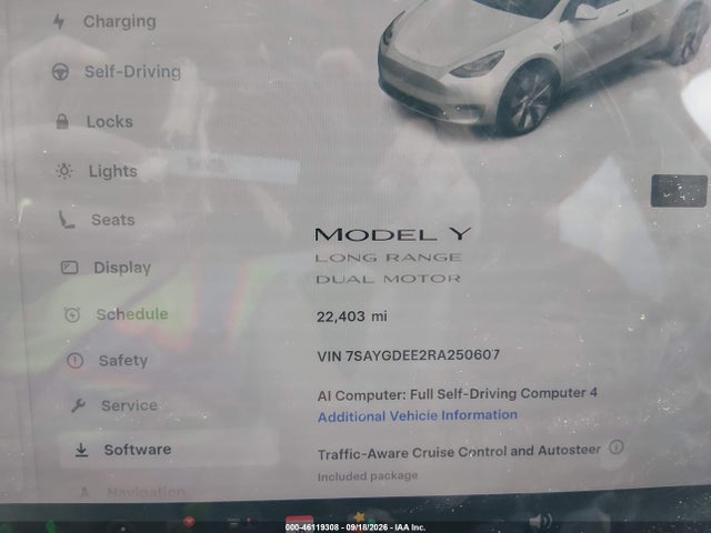 Продаж на аукціоні авто 2024 Tesla Model Y Long Range Dual Motor All-wheel Drive, vin: 7SAYGDEE2RA250607, номер лоту: 46119308