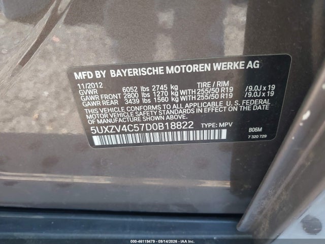 Продажа на аукционе авто 2013 Bmw X5 Xdrive35i/xdrive35i Premium/xdrive35i Sport Activity, vin: 5UXZV4C57D0B18822, номер лота: 46119479