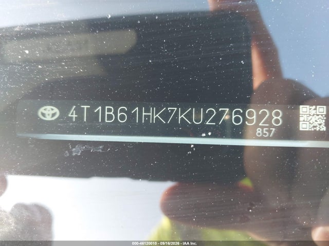 Aukcja sprzedaży 2019 Toyota Camry Xse, vin: 4T1B61HK7KU276928, numer aukcji: 46120010