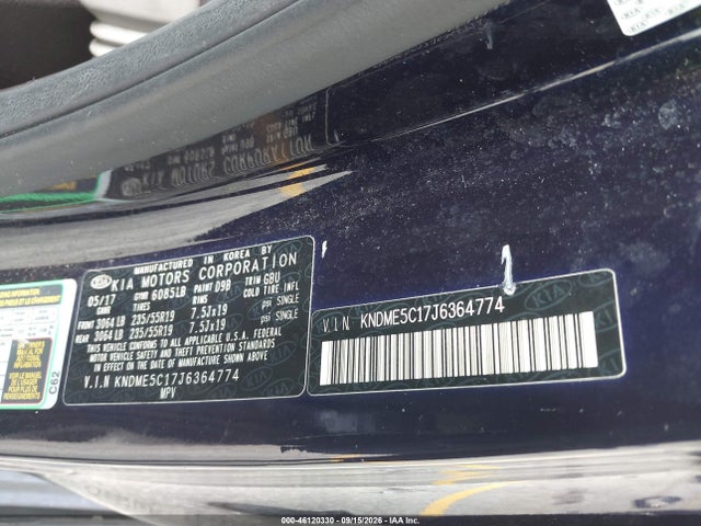 2018 Kia Sedona Sx Limited მანქანა იყიდება აუქციონზე, vin: KNDME5C17J6364774, აუქციონის ნომერი: 46120330
