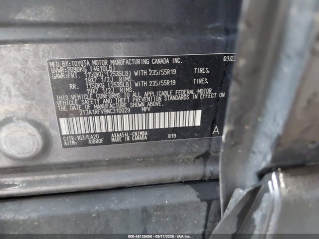 Продажа на аукционе авто 2022 Toyota Rav4 Xle Premium, vin: 2T3A1RFV9NC310029, номер лота: 46120450