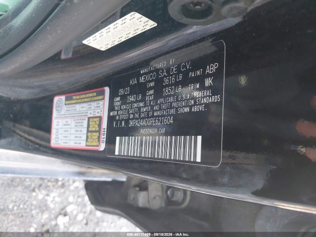 Продажа на аукционе авто 2023 Kia Rio S, vin: 3KPA24AD0PE621604, номер лота: 46120499