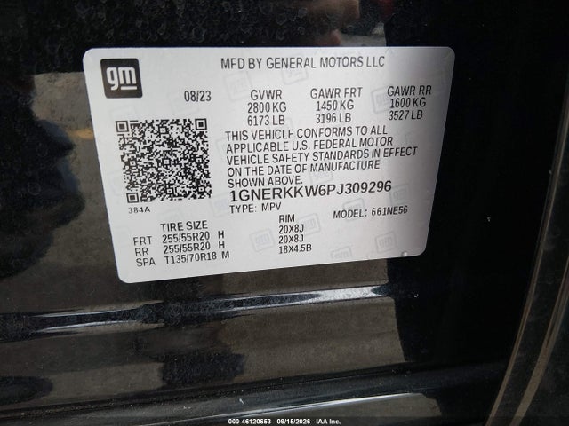 Aukcja sprzedaży 2023 Chevrolet Traverse Fwd Premier, vin: 1GNERKKW6PJ309296, numer aukcji: 46120653