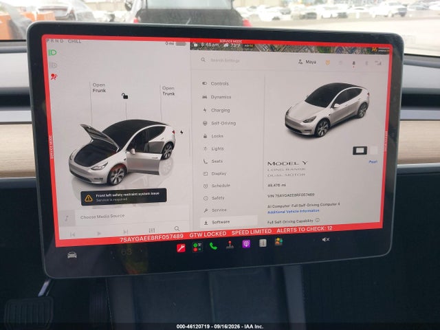 2024 Tesla Model Y Long Range Dual Motor All-wheel Drive მანქანა იყიდება აუქციონზე, vin: 7SAYGAEE8RF057489, აუქციონის ნომერი: 46120719