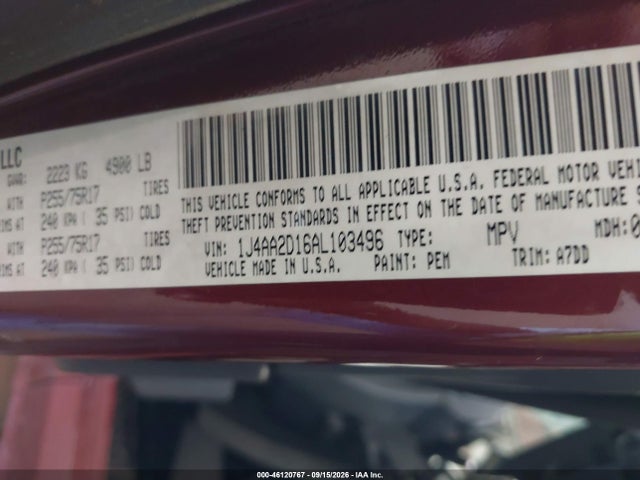Aukcja sprzedaży 2010 Jeep Wrangler Sport, vin: 1J4AA2D16AL103496, numer aukcji: 46120767