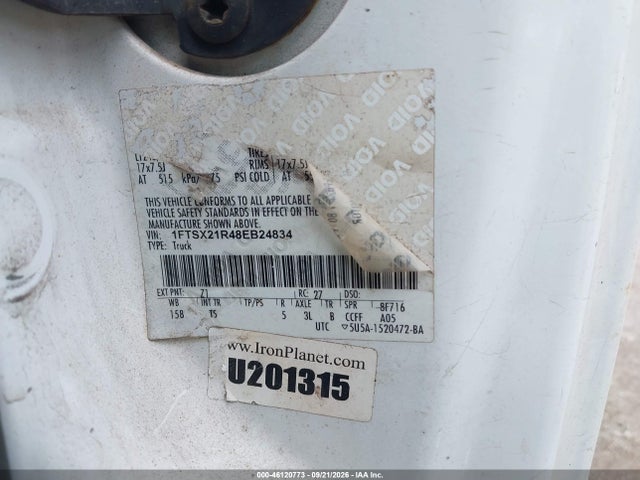 Продаж на аукціоні авто 2008 Ford F-250 Fx4/lariat/xl/xlt, vin: 1FTSX21R48EB24834, номер лоту: 46120773