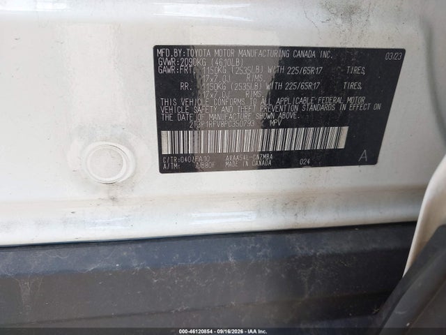 Aukcja sprzedaży 2023 Toyota Rav4 Xle, vin: 2T3P1RFV8PC350793, numer aukcji: 46120854