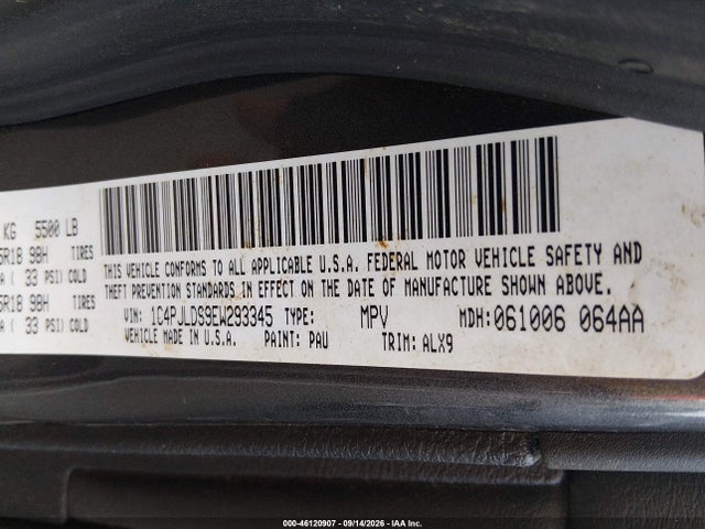 Продаж на аукціоні авто 2014 Jeep Cherokee Limited, vin: 1C4PJLDS9EW293345, номер лоту: 46120907