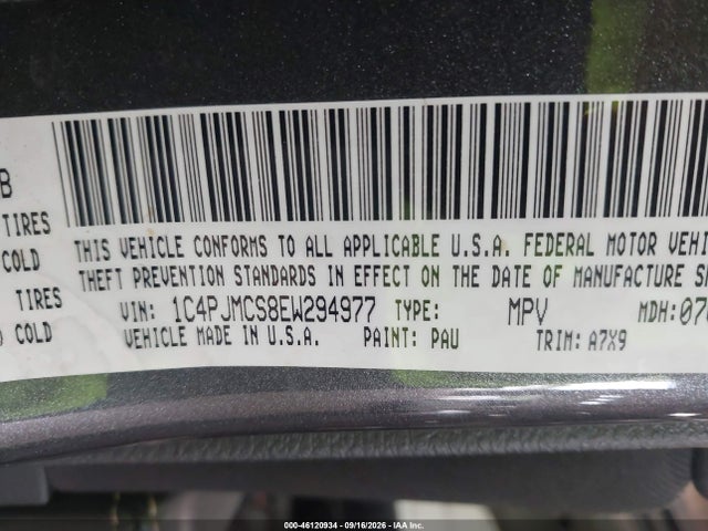 Aukcja sprzedaży 2014 Jeep Cherokee Altitude, vin: 1C4PJMCS8EW294977, numer aukcji: 46120934