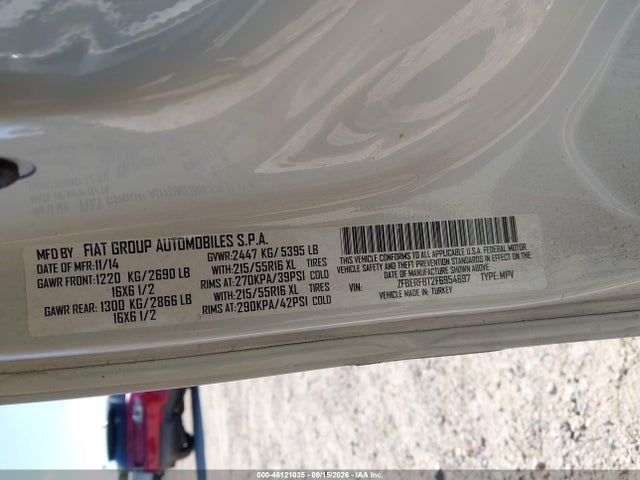 Aukcja sprzedaży 2015 Ram Promaster City Tradesman Slt, vin: ZFBERFBT2F6954697, numer aukcji: 46121035