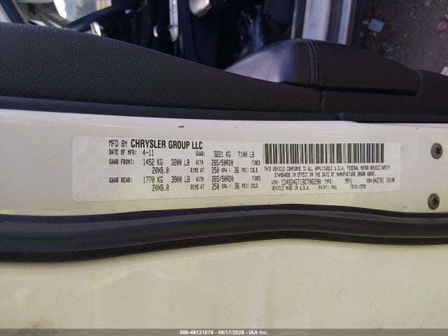 Продаж на аукціоні авто 2011 Dodge Durango Crew, vin: 1D4SD4GT1BC706290, номер лоту: 46121076