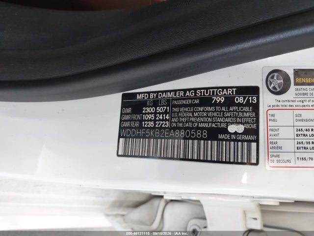 Aukcja sprzedaży 2014 Mercedes-benz E 350, vin: WDDHF5KB2EA880588, numer aukcji: 46121115