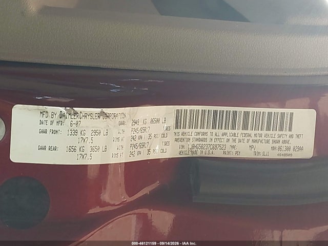 Продаж на аукціоні авто 2007 Jeep Commander Limited, vin: 1J8HG58237C697523, номер лоту: 46121159