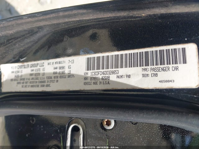 Продаж на аукціоні авто 2013 Dodge Dart Limited, vin: 1C3CDFCH6DD320853, номер лоту: 46121275