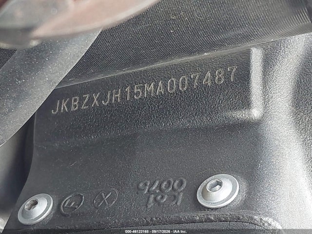 46122168 :رقم المزاد ، JKBZXJH15MA007487 vin ، 2021 Kawasaki Zx636 K مزاد بيع