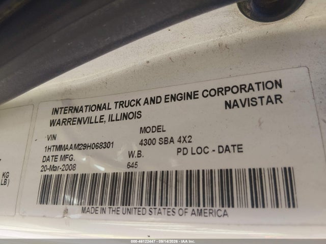 Продаж на аукціоні авто 2009 International 4000 4300, vin: 1HTMMAAM29H068301, номер лоту: 46122447