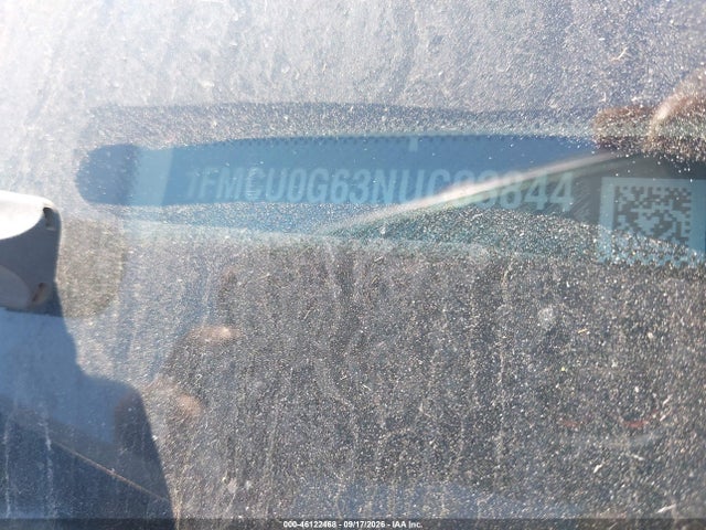 46122468 :رقم المزاد ، 1FMCU0G63NUC03844 vin ، 2022 Ford Escape Se مزاد بيع