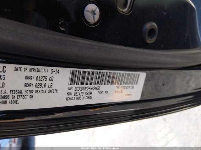 Dodge Challenger Sxt 2014 2C3CDYAG2EH294665 Image 9