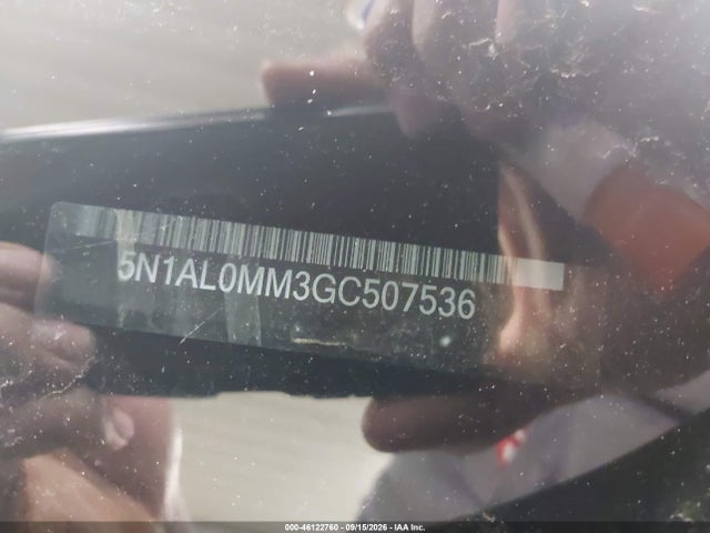 Aukcja sprzedaży 2016 Infiniti Qx60, vin: 5N1AL0MM3GC507536, numer aukcji: 46122760