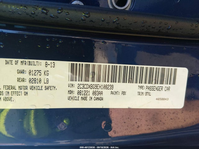 Aukcja sprzedaży 2014 Dodge Charger Se, vin: 2C3CDXBG9EH108239, numer aukcji: 46123030