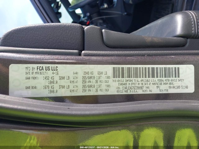 Aukcja sprzedaży 2016 Jeep Grand Cherokee Laredo, vin: 1C4RJEAG7GC390987, numer aukcji: 46123237